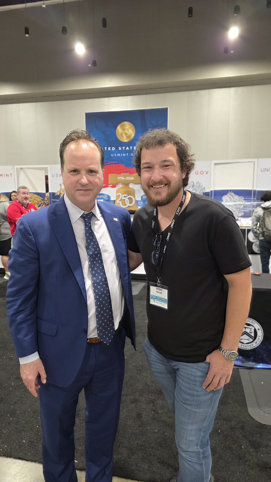 Blake Alma with current US Mint director Paul Hollis