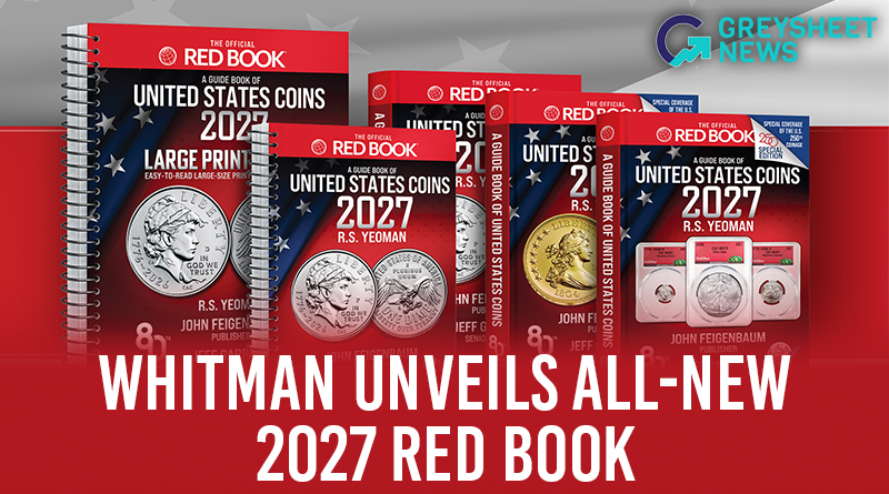 Whitman unveils all-new 2027 Red Book banner with United States coin guide editions and Greysheet News branding
