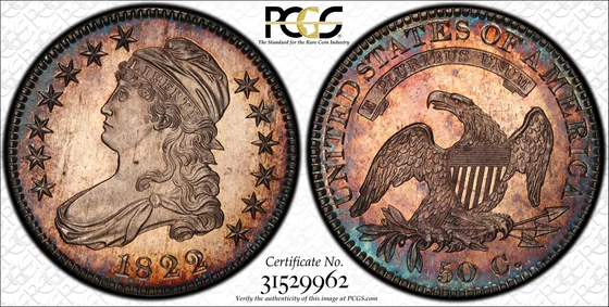 1822 Capped Bust Half Dollar, Proof