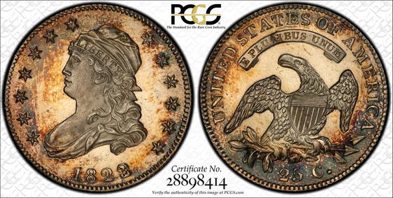 1823/2 Capped Bust Quarter, Proof