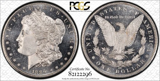 PCGS TrueView photograph of 1889-CC Morgan Dollar