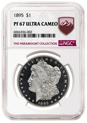 NGC photograph of 1895 Morgan Dollar, Philadelphia Proof