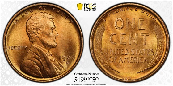 Representative 1909-S VDB Lincoln cent in red Mint State, not an identified listed auction specimen