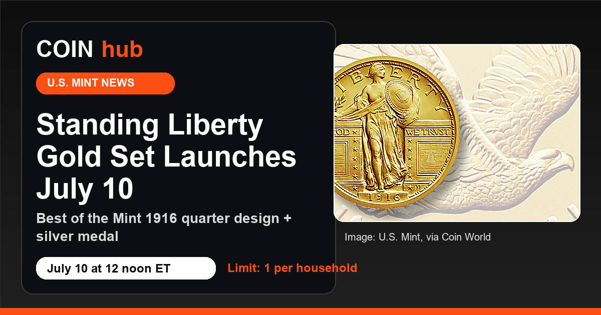 2026 U.S. Mint Standing Liberty Best of the Mint gold coin and silver medal set