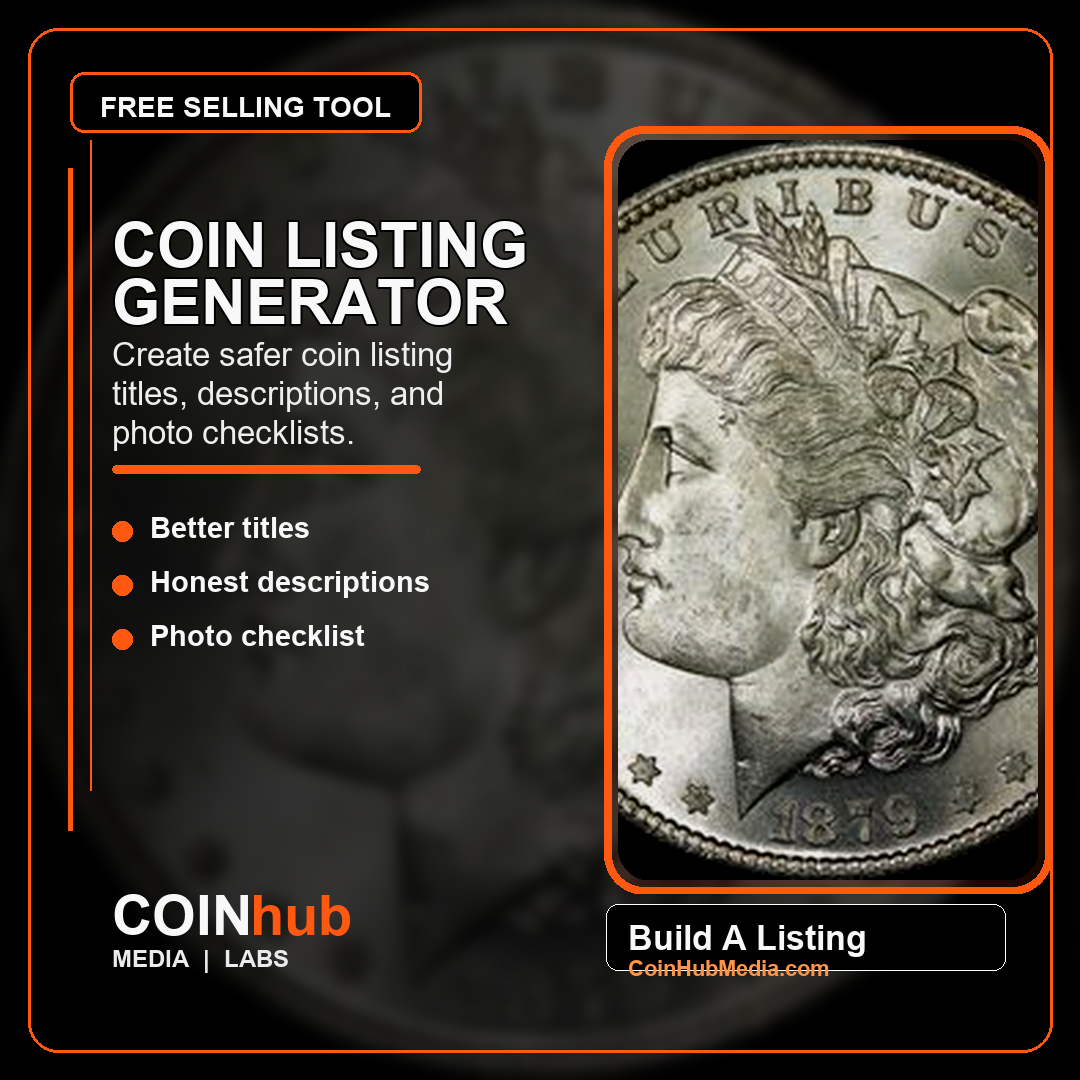 Coins prepared for sale online