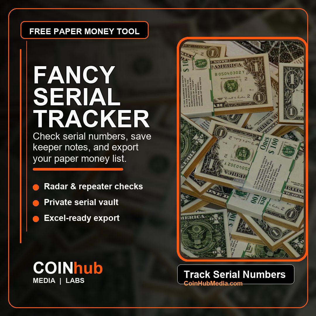 U.S. paper money used for serial number pattern research
