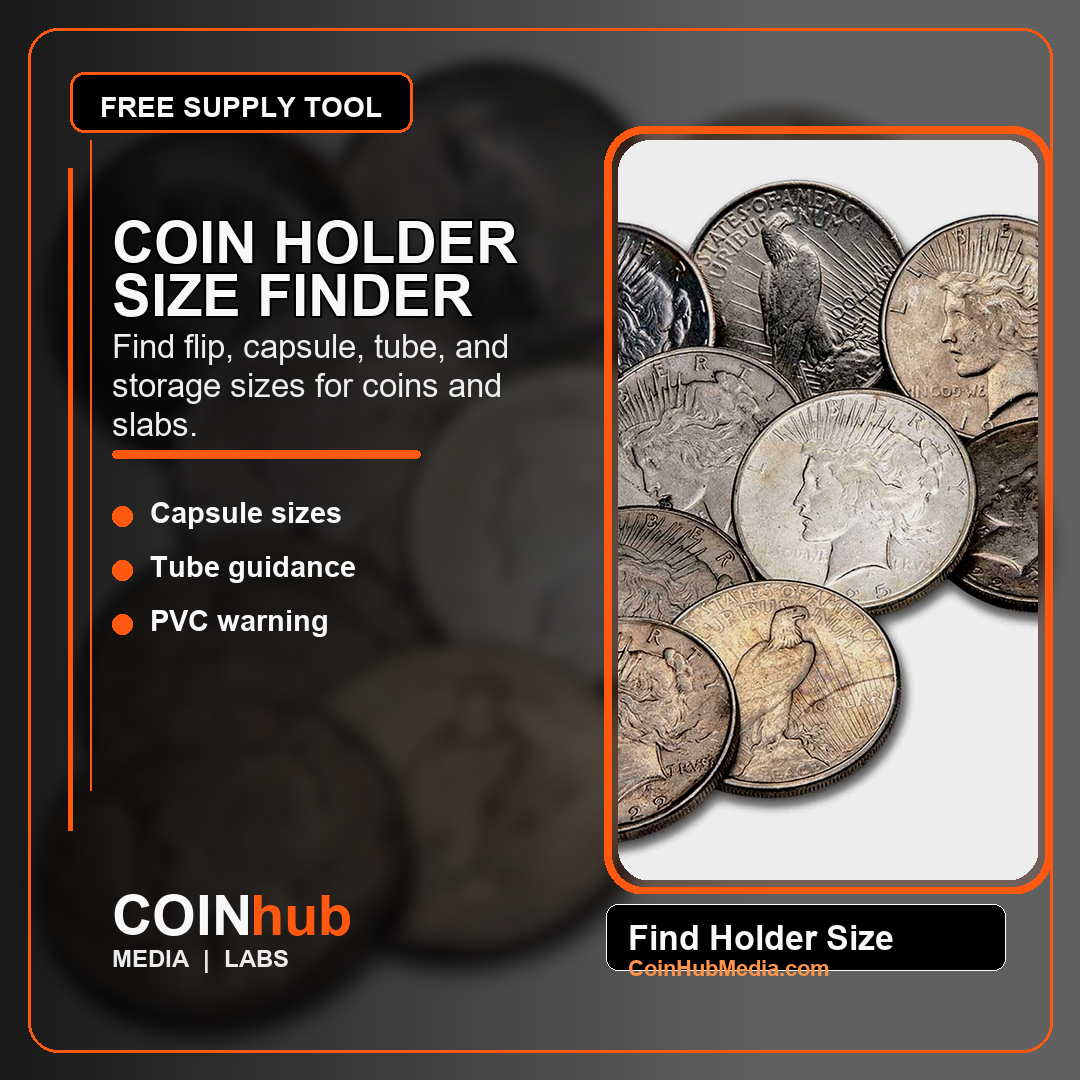 Coin holder and slab storage example